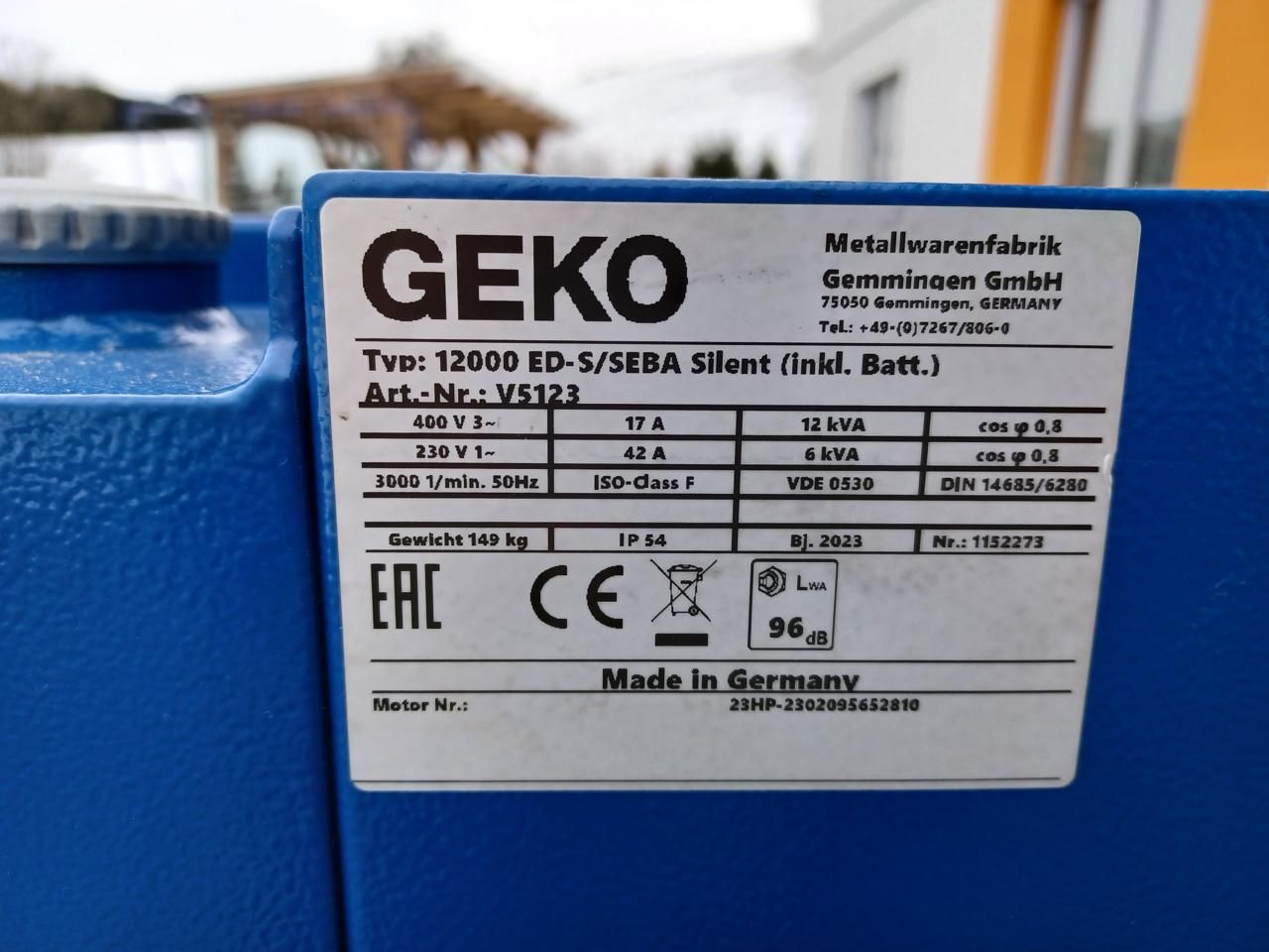 GEKO Stromerzeuger 12000 ED-S/SEBA S 3